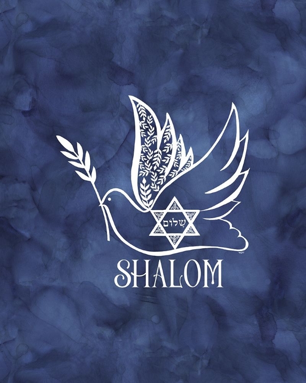 Picture of FESTIVAL OF LIGHTS BLUE PORTRAIT II-SHALOM DOVE