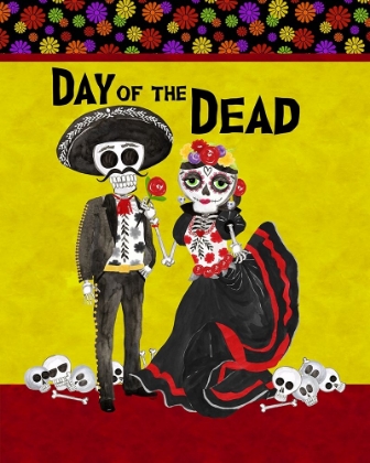 Picture of DAY OF THE DEAD PORTRAIT V-SUGAR SKULL COUPLE