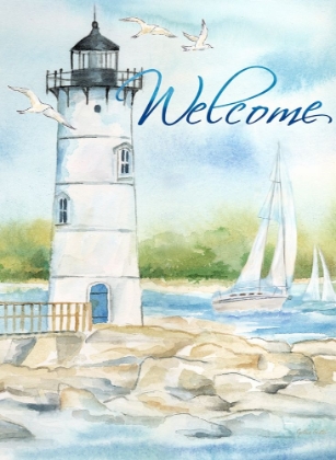 Picture of EAST COAST LIGHTHOUSE PORTRAIT I-WELCOME