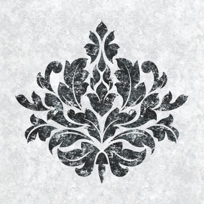 Picture of TEXTURED DAMASK I ON WHITE