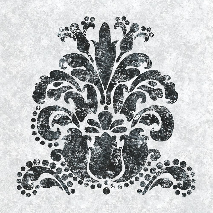 Picture of TEXTURED DAMASK II ON WHITE