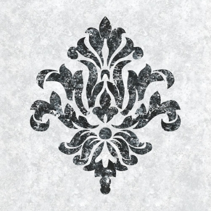 Picture of TEXTURED DAMASK III ON WHITE