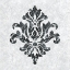 Picture of TEXTURED DAMASK III ON WHITE