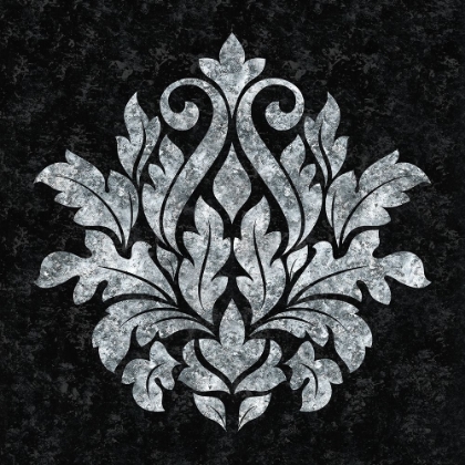 Picture of TEXTURED DAMASK I ON BLACK