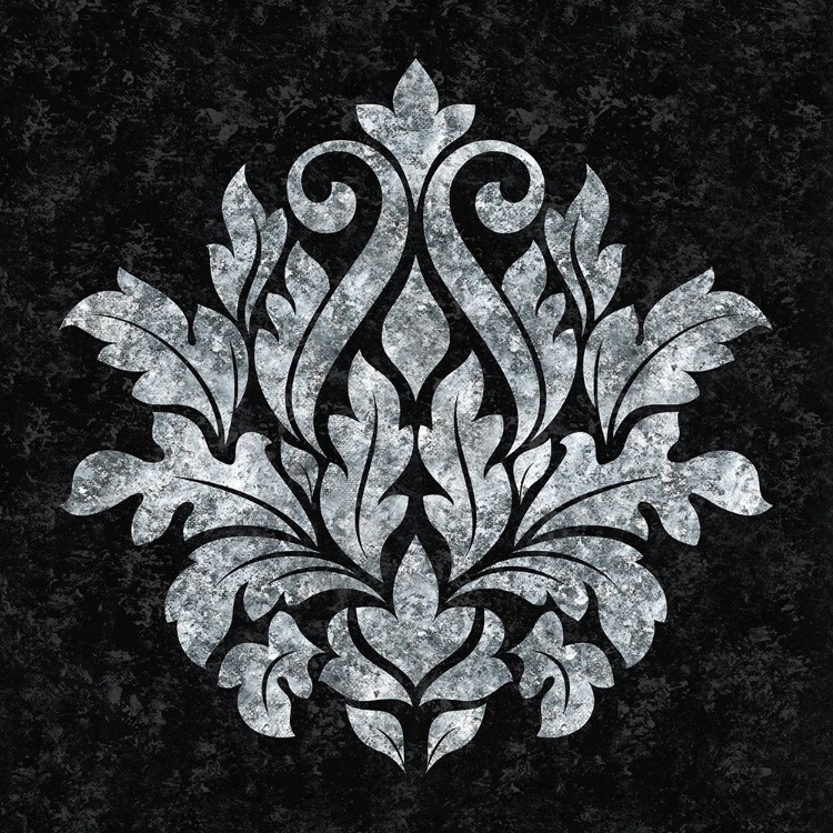 Picture of TEXTURED DAMASK I ON BLACK