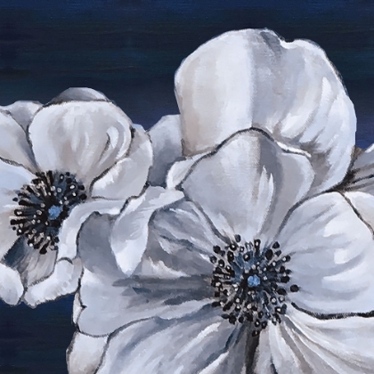 Picture of BLUE AND WHITE FLORAL I