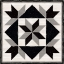 Picture of BLACK  AND WHITE QUILT BLOCK IX