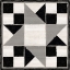 Picture of BLACK AND  WHITE QUILT BLOCK XIII
