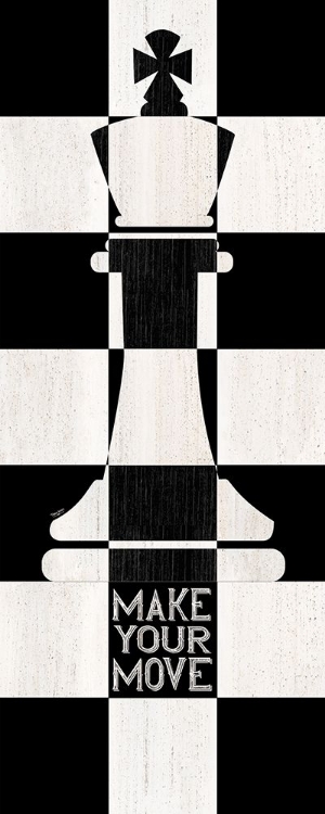 Picture of CHESSBOARD SENTIMENT VERTICAL I-MAKE YOUR MOVE