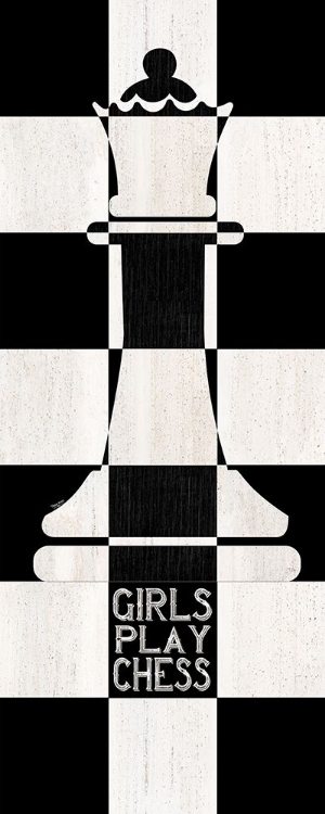 Picture of CHESSBOARD SENTIMENT VERTICAL III-GIRLS