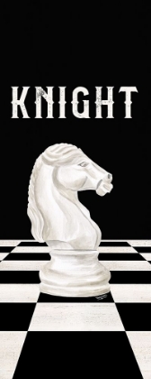 Picture of RATHER BE PLAYING CHESS PIECES WHITE PANEL III-KNIGHT