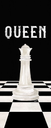 Picture of RATHER BE PLAYING CHESS PIECES WHITE PANEL VI-QUEEN
