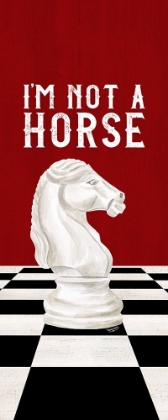 Picture of RATHER BE PLAYING CHESS RED PANEL IV-NOT A HORSE