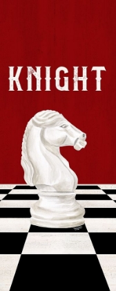 Picture of RATHER BE PLAYING CHESS PIECES RED PANEL III-KNIGHT