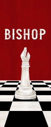 Picture of RATHER BE PLAYING CHESS PIECES RED PANEL IV-BISHOP
