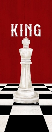 Picture of RATHER BE PLAYING CHESS PIECES RED PANEL V-KING