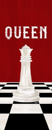 Picture of RATHER BE PLAYING CHESS PIECES RED PANEL VI-QUEEN