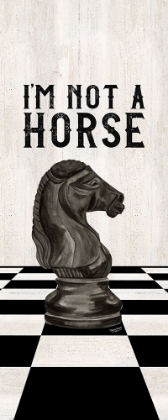 Picture of RATHER BE PLAYING CHESS BLACK PANEL IV-NOT A HORSE