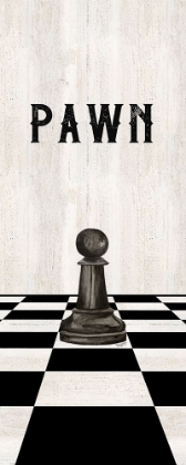 Picture of RATHER BE PLAYING CHESS PIECES BLACK PANEL I-PAWN