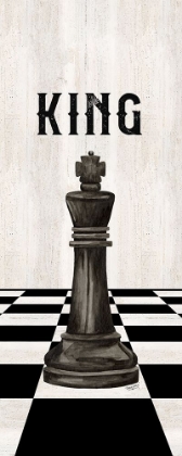 Picture of RATHER BE PLAYING CHESS PIECES BLACK PANEL V-KING