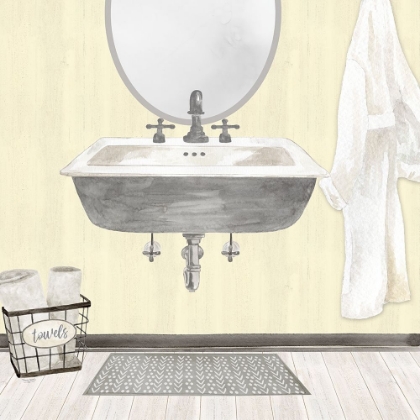 Picture of FARMHOUSE BATH II GRAY AND YELLOW 2-SINK