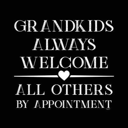 Picture of GRANDPARENT LIFE BLACK V-ALWAYS WELCOME
