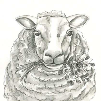 Picture of WATERCOLOR  PENCIL FARM IX-SHEEP