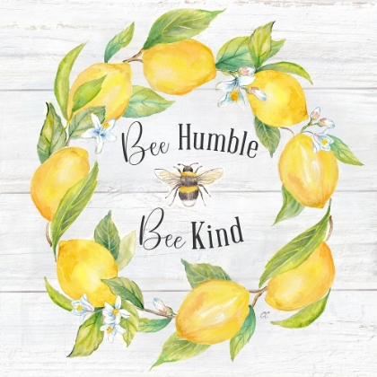 Picture of LEMONS  AND BEES SENTIMENT  WOODGRAIN I