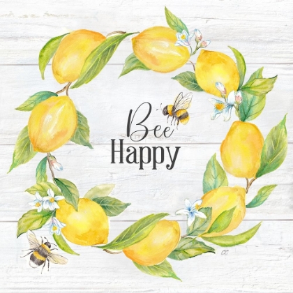 Picture of LEMONS  AND BEES SENTIMENT WOODGRAIN II