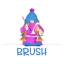 Picture of BATHROOM  GNOMES I-BRUSH GIRL
