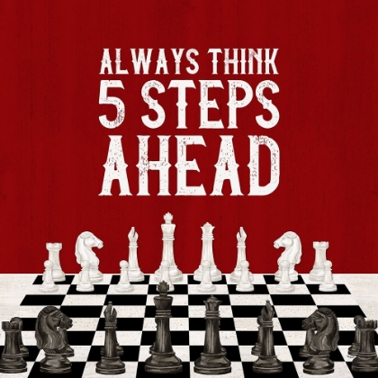 Picture of RATHER  BE PLAYING CHESS RED III-5 STEPS AHEAD