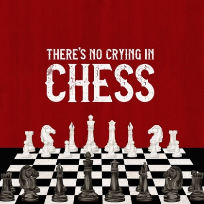 Picture of RATHER  BE PLAYING CHESS RED V-NO CRYING
