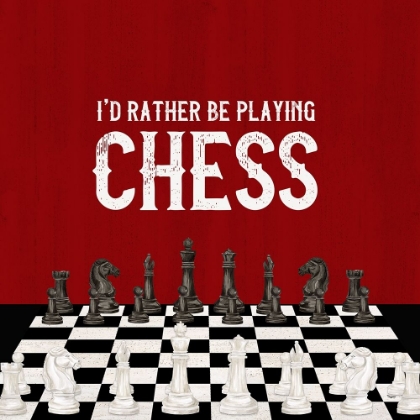 Picture of RATHER  BE PLAYING CHESS RED VI-RATHER BE
