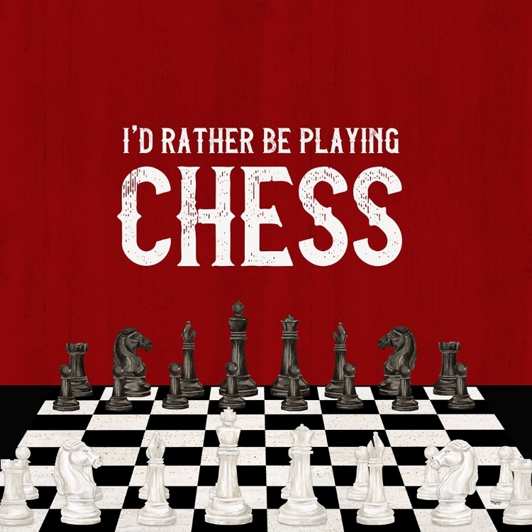 Picture of RATHER  BE PLAYING CHESS RED VI-RATHER BE