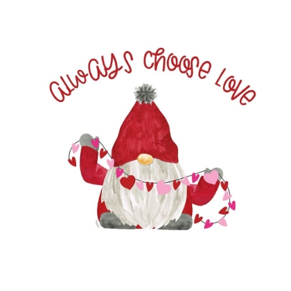 Picture of VALENTINE  GNOMES ON WHITE I-CHOOSE LOVE