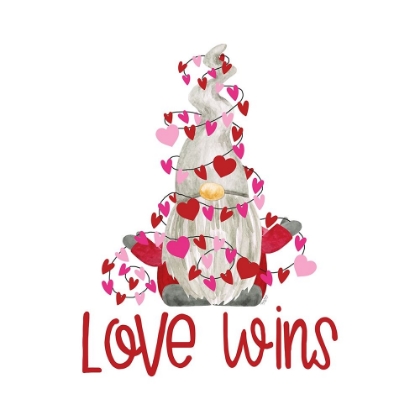 Picture of VALENTINE  GNOMES ON WHITE VII-LOVE WINS