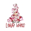 Picture of VALENTINE  GNOMES ON WHITE VII-LOVE WINS