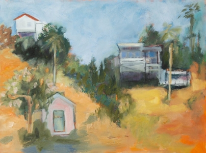 Picture of PINK HOUSE AMID PALMS