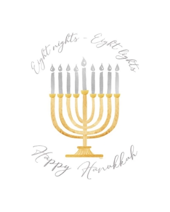 Picture of FESTIVAL OF LIGHTS PORTRAIT I-GOLD MENORAH