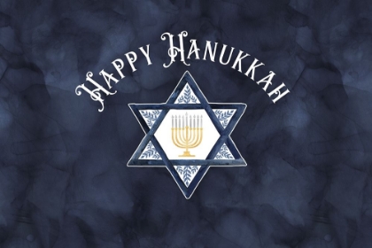 Picture of HANUKKAH LIGHTS LANDSCAPE-HAPPY HANUKKAH