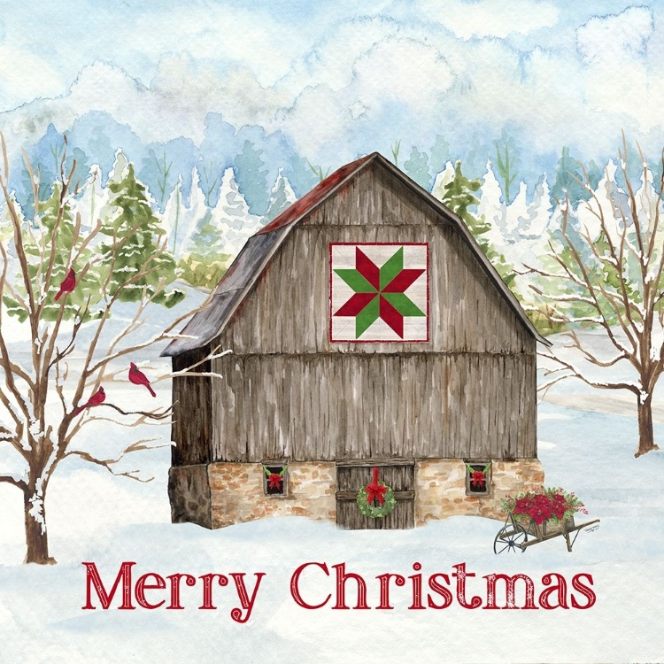 Picture of CHRISTMAS BARN I