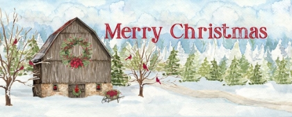 Picture of CHRISTMAS BARN PANEL I
