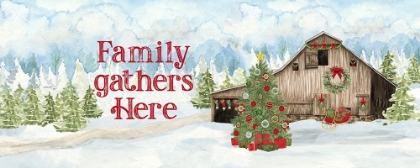 Picture of CHRISTMAS BARN PANEL II