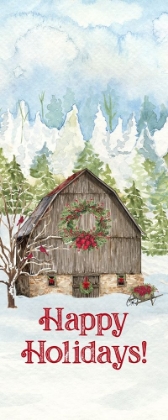 Picture of CHRISTMAS BARN VERTICAL I