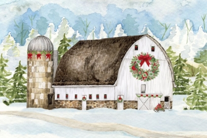 Picture of CHRISTMAS BARN LANDSCAPE II