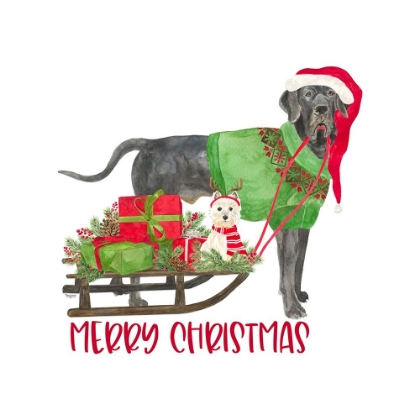 Picture of DOG DAYS OF CHRISTMAS ICON II-MERRY CHRISTMAS
