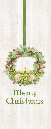 Picture of IRISH CHRISTMAS VERTICAL II-CLADDAGH WREATH
