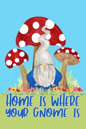 Picture of GARDENING GNOMES SENTIMENT PORTRAIT I-HOME IS