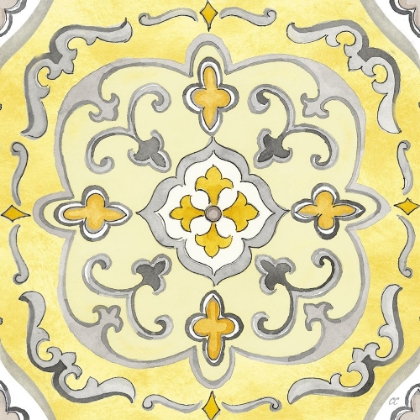 Picture of JEWEL MEDALLION YELLOW GRAY II