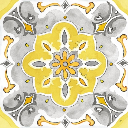 Picture of JEWEL MEDALLION YELLOW GRAY III